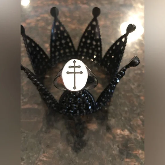 JOHNNY DEPP DOUBLE CROSS PIRATE RING NEW🔥 - Picture 5 of 10